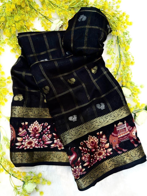 Vasthrlay Kalamkari Tussar Saree