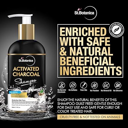 St.Botanica Activated Charcoal Hair Shampoo