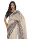 Vasthrlay Womens Printed Unstitched Beige Saree