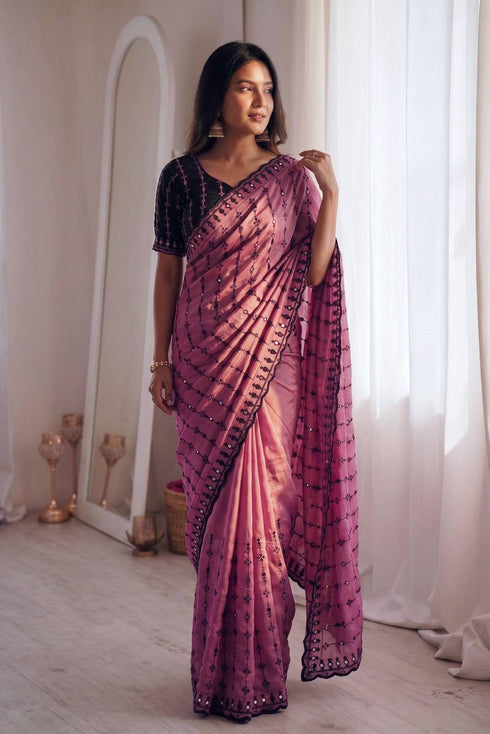 Vasthrlay Embroidery Unstitched Saree