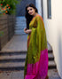 Vasthrlay Womens Jacquard Unstitched Lavender Saree
