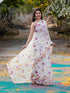 Vasthrlay Printed White Saree
