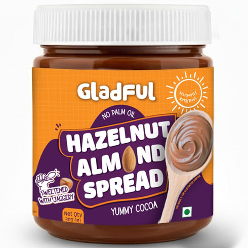 Gladful No Palm Oil Hazelnut Almond Chocolate Spread