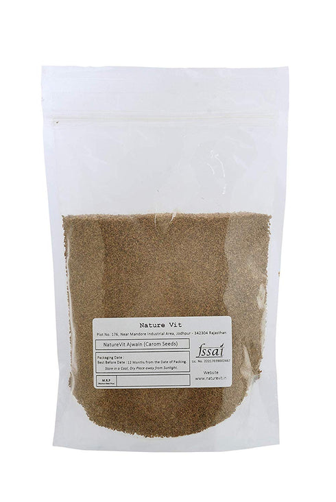 NatureVit Ajwain Premium Whole Carom Seeds for Culinary & Wellness
