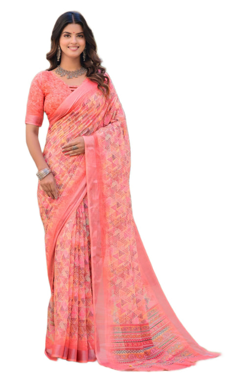 Vasthrlay Printed Unstitched Saree