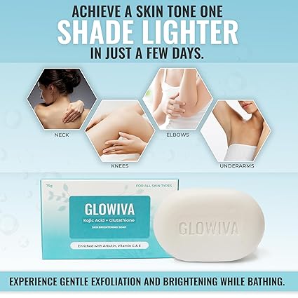Glowiva Kojic Acid + Glutathione Soap For Skin Brightening