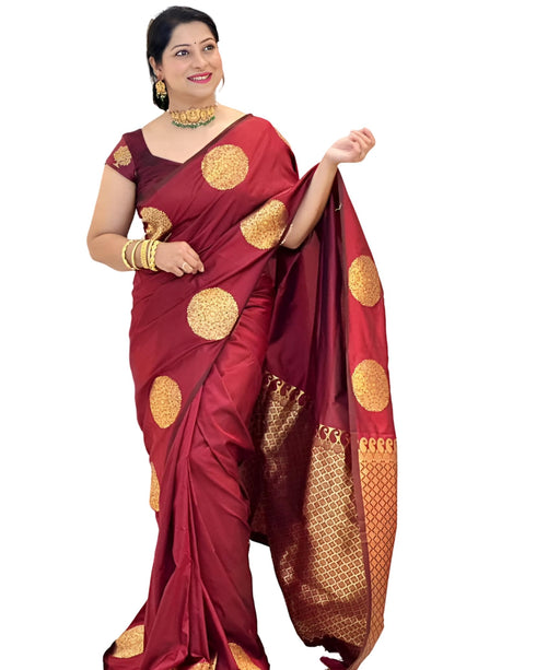Vasthrlay Banarasi Traditional Unstitched Saree