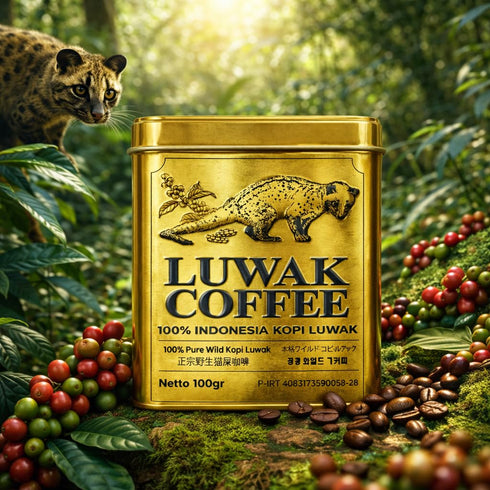 Worcas Luwak Coffee Premium Wild Kopi Luwak (Golden) Ground Coffee