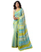 Vasthrlay Printed Chanderi Unstitched Teal Saree