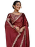 Vasthrlay Sequins Embroidery Black Saree