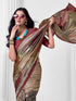 Vasthrlay Abstract Printed Beige Saree
