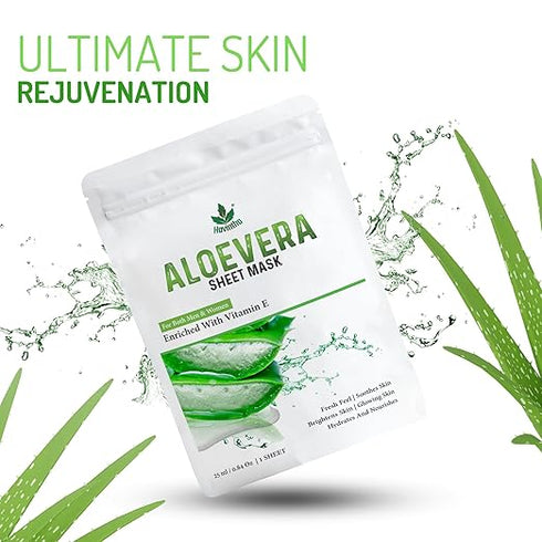 Havintha - Aloe vera Soothing Face Sheet Mask For Glowing Skin