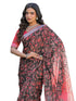 Vasthrlay Womens Printed Unstitched Dark Green Saree