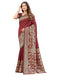 Vasthrlay Womens Weaving Unstitched Red Saree