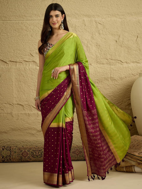 Vasthrlay Wovendesign Tasselsandlatkans Unstitched Blousepiece Ethnic Wear