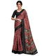 Vasthrlay Bandhani Printed Maroon Saree With Unstitched Blouse Piece