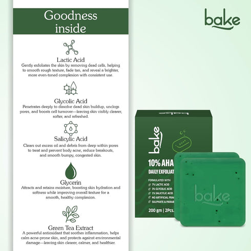 Bake 10% Aha + 1% Bha Scrub Treatment Soap