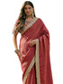 Vasthrlay Womens Tissue Unstitched Maroon Saree