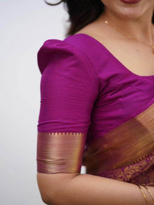Vasthrlay Banarasi Unstitched Saree
