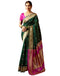 Vasthrlay Paithani Banarasi Unstitched Green Saree