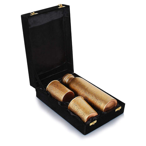 copper Water Bottle, 1000ml, Set of 1