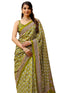 Vasthrlay Womens Printed Unstitched Red Saree