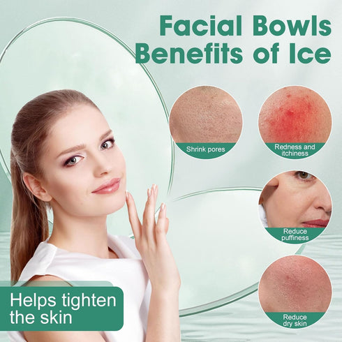 Jm Seller Ice Roller with Face dip Bowl for Skin