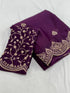 Vasthrlay Georgette Embroidery Saree Embellishments