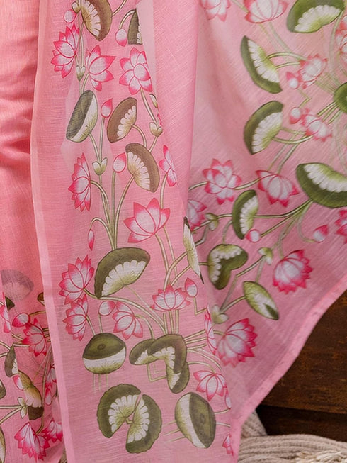 Vasthrlay Printed White1 White Saree