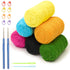 Crochet Kit for Beginners with Wool Yarn, Crochet Hooks, Stitch Markers & Needles