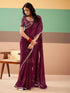 Vasthrlay Georgette Embroidery Red Saree