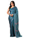 Vasthrlay Womens Printed Unstitched Brown Saree