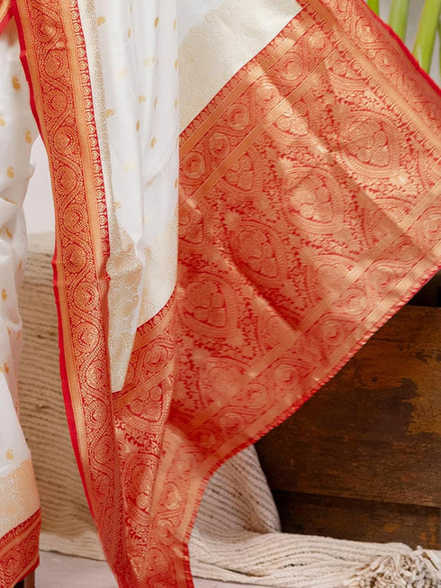 Vasthrlay Weaving White1 White Saree