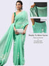 Vasthrlay Green Womens Ready To Wear One Minute Linen Fabric Saree
