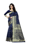Vasthrlay Kanjivaram Banarasi Pari100 51 Peacock Blue Saree With Blouse Piece