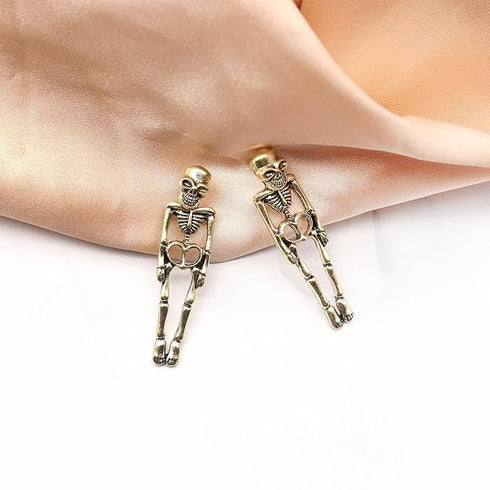 Gothic Skeleton Unique Earrings