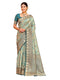 Vasthrlay Banarasi Unstitched Light Green Saree