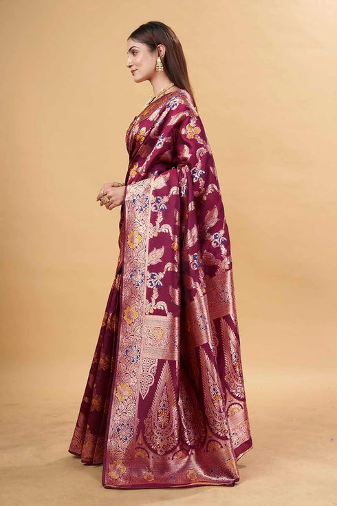 Vsathrlay Kanjivaram Banarasi Festival Wedding Ethnic Wear