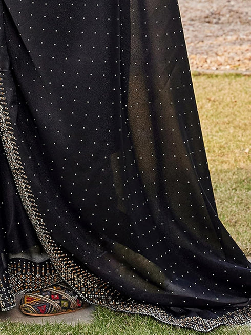 Vasthrlay Shimmer Georgette Rama Saree