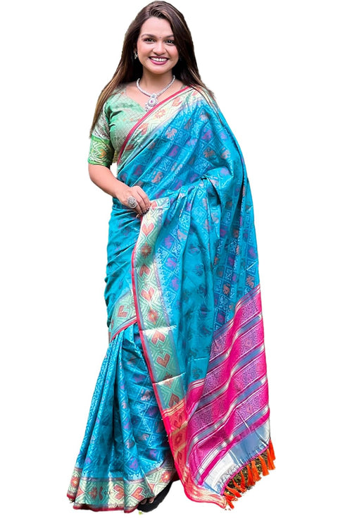 Vasthrlay Kanjivaram Patola Unstitched Ethnic Wear