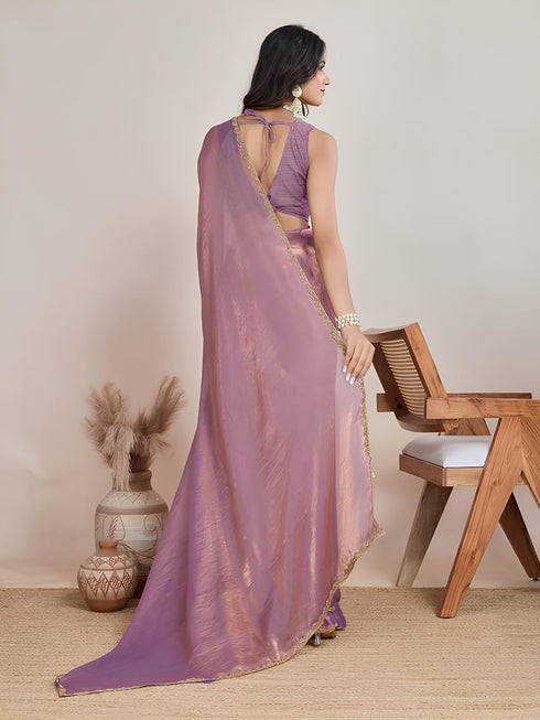 Vasthrlay Boarder Unstitched Chhaava Gajari Free Ethnic Wear