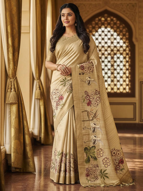 Vasthrlay Cotton Printed Unstitched Ethnic Wear