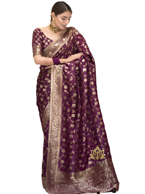 Vasthrlay Banarasi Unstitched Saree