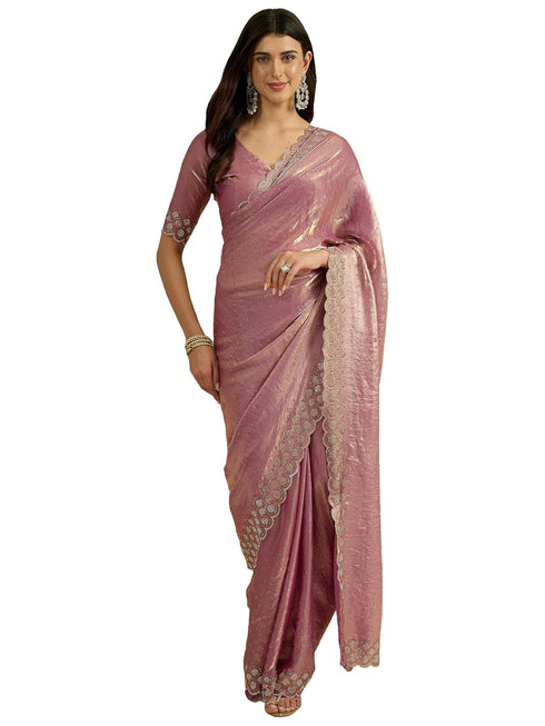 Vasthrlay Scalloped Unstitched Designer Vm Ethnic Wear