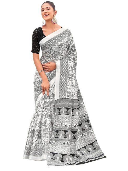 Vasthrlay Womens Printed Unstitched Dusty Pink Saree