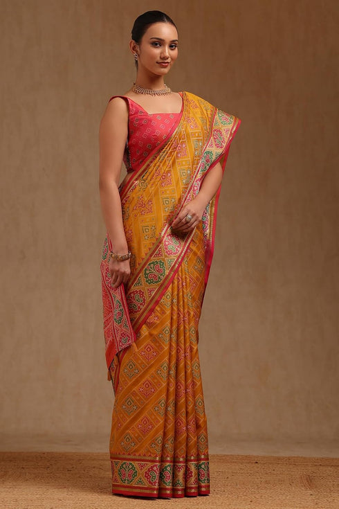 Vasthrlay Mustard Woven Design