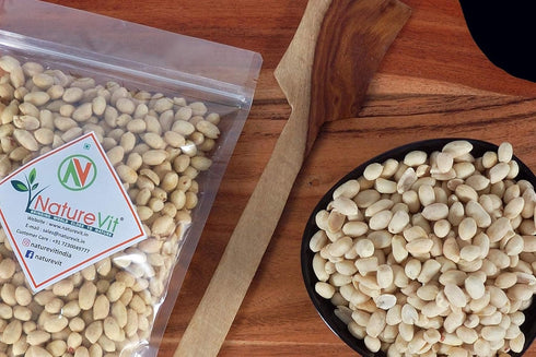 NatureVit Roasted Unsalted Peanuts Skinless, Healthy Snack from Gujarat