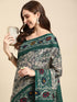 Vasthrlay Cotton Printed Mulmul Black Saree