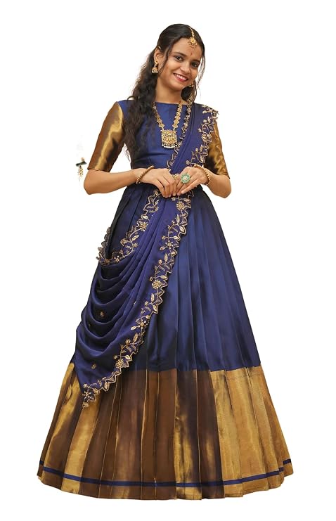 Vasthrlay Unstitched South Indian Half Saree
