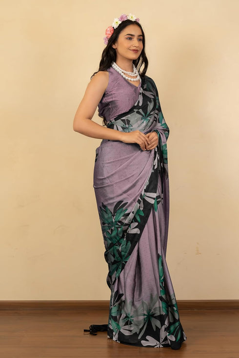 Vasthrlay Fashion Chiffon Rhinstone Embellished Ethnic Wear
